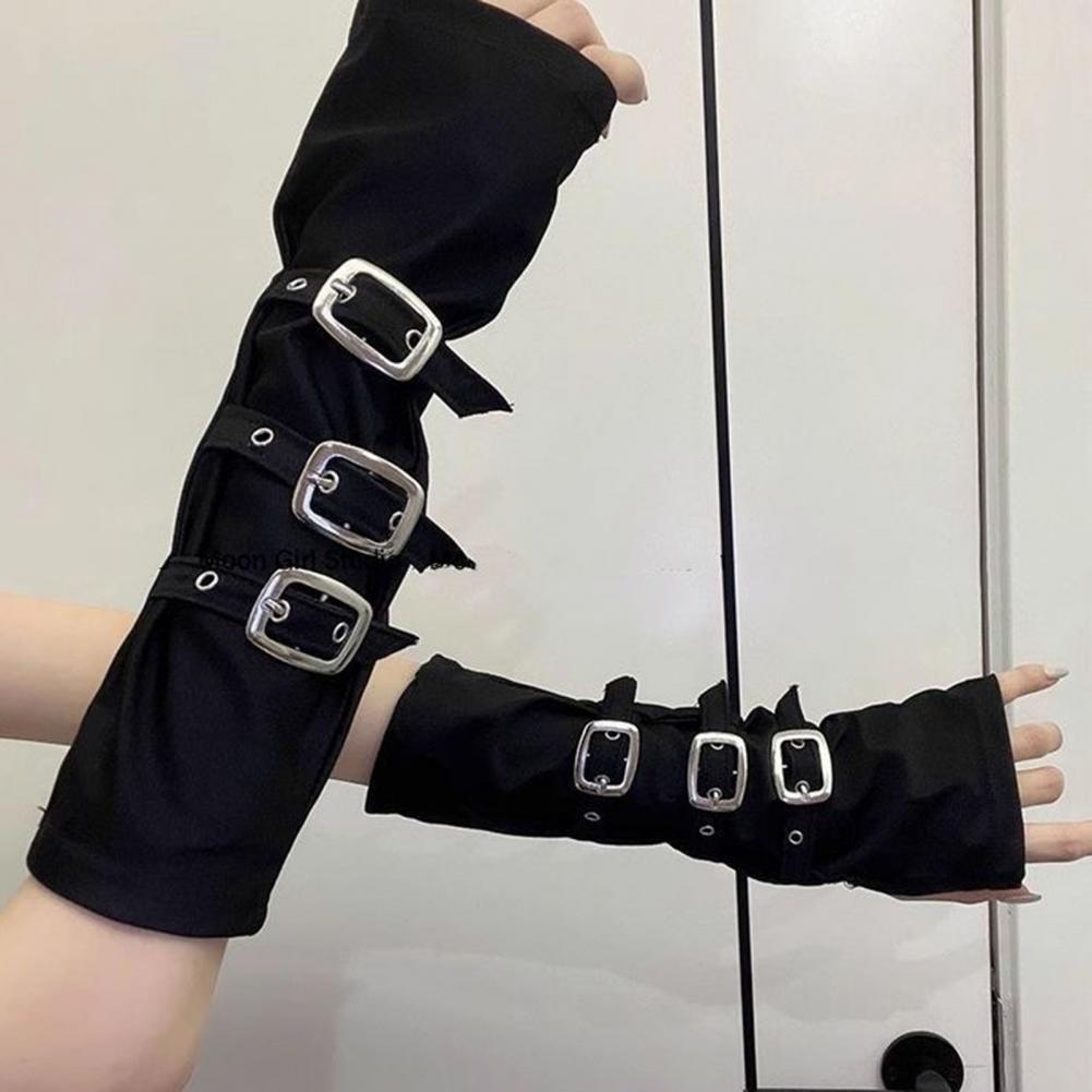 Fingerless Glove Knit - Goth Armbanden Vingerloze Handschoenen Dames Punk