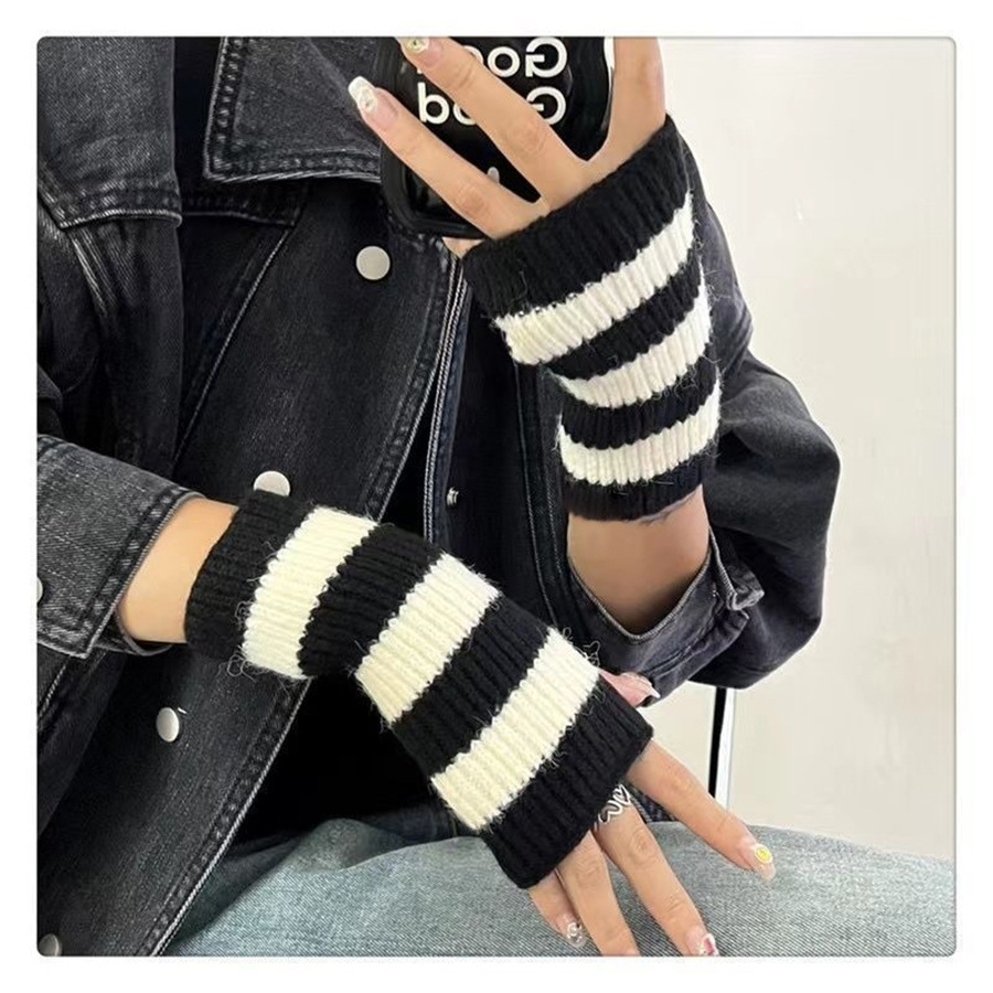 Fingerless Glove Knit - Y2k Accessoires Koudebestendige Warme Winter Gebreide